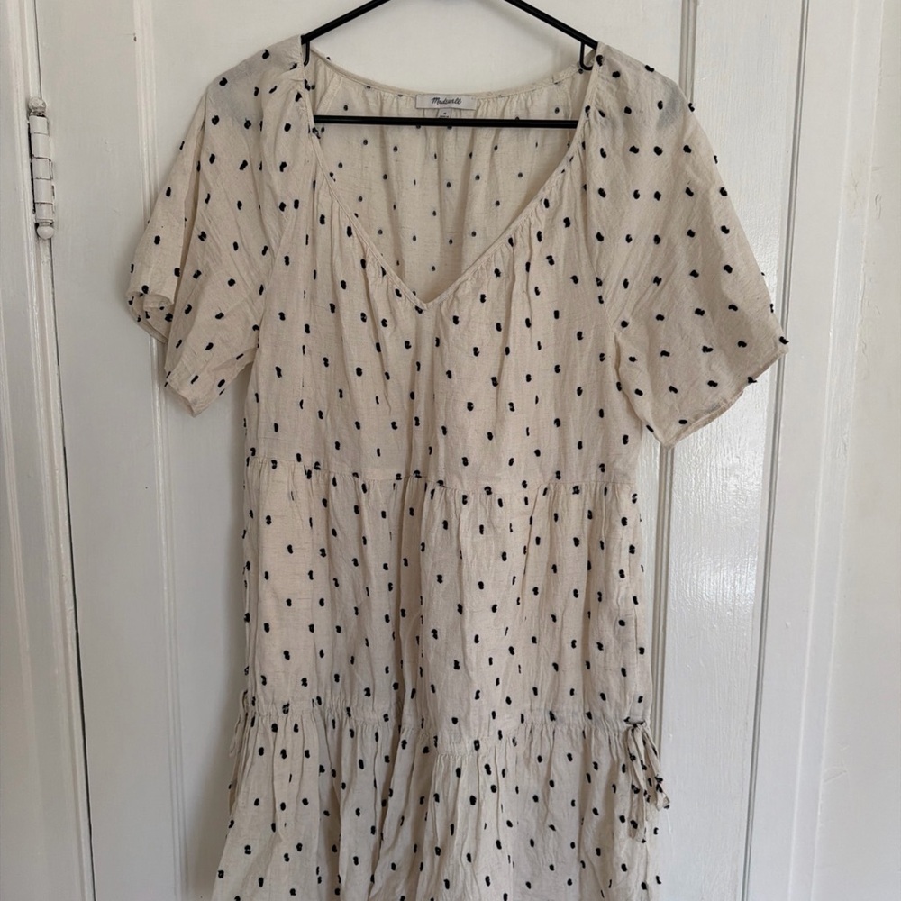 Madewell Cream and Black Polka Dot Top